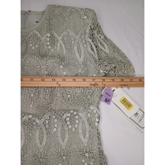 Karen Miller Petite 8 Mother of the Bride Cocktail Formal Maxi Dress Green NWT - Picture 8 of 11